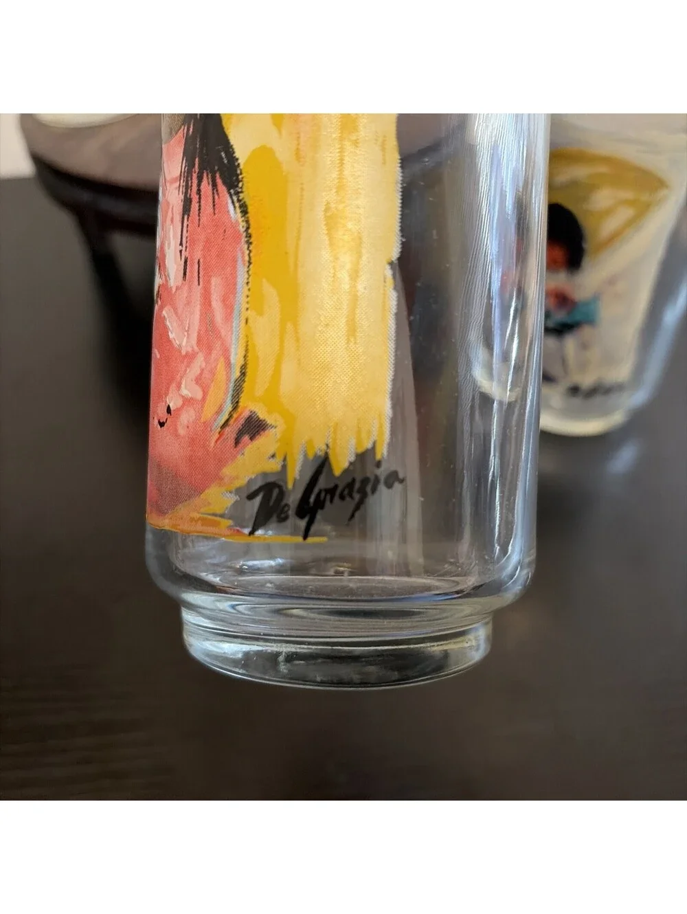 5 Ted DeGrazia Vtg Drinking Glasses Native American Indian Children